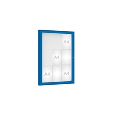 Venkovní vitrína model 1000 9 x A4, plexi, modrá