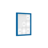 Venkovní vitrína model 1000 9 x A4, plexi, modrá