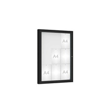 Venkovní vitrína model 1000 9 x A4, plexi, černá