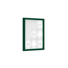 Venkovní vitrína model 1000 9 x A4, plexi, zelená