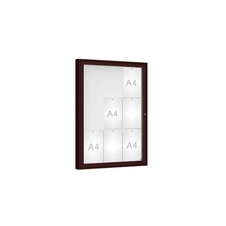 Venkovní vitrína model 1000 9 x A4, plexi, hnědá