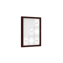 Venkovní vitrína model 1000 9 x A4, plexi, hnědá
