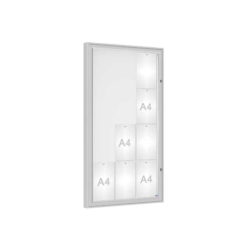 Venkovní vitrína model 1000, 12 x A4, plexi, elox