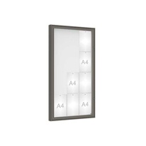 Venkovní vitrína model 1000, 12 x A4, plexi, šedá PRO