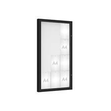 Venkovní vitrína model 1000, 12 x A4, plexi, černá
