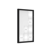 Venkovní vitrína model 1000, 12 x A4, plexi, černá
