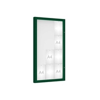 Venkovní vitrína model 1000, 12 x A4, plexi, zelená