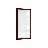 Venkovní vitrína model 1000, 12 x A4, plexi, hnědá
