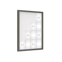 Venkovní vitrína model 1000, 16 x A4, plexi, šedá PRO