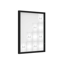 Venkovní vitrína model 1000, 16 x A4, plexi, černá
