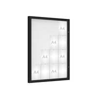 Venkovní vitrína model 1000, 16 x A4, plexi, černá