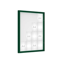 Venkovní vitrína model 1000, 16 x A4, plexi, zelená