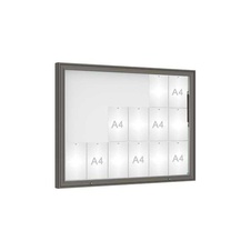 Venkovní vitrína model 1000, 18 x A4, plexi, šedá PRO