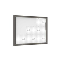 Venkovní vitrína model 1000, 18 x A4, plexi, šedá PRO