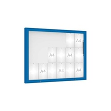 Venkovní vitrína model 1000, 18 x A4, plexi, modrá