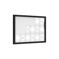 Venkovní vitrína model 1000, 18 x A4, plexi, černá