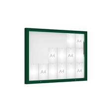 Venkovní vitrína model 1000, 18 x A4, plexi, zelená