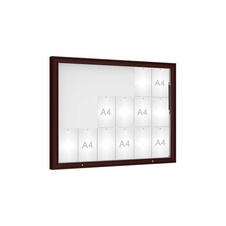 Venkovní vitrína model 1000, 18 x A4, plexi, hnědá