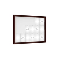 Venkovní vitrína model 1000, 18 x A4, plexi, hnědá