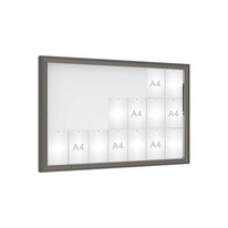 Venkovní vitrína model 1000, 21 x A4, plexi, šedá PRO