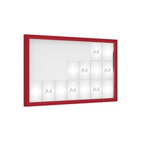 Venkovní vitrína model 1000, 21 x A4, plexi, červená