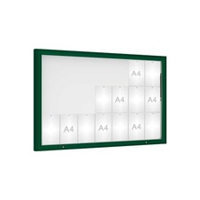 Venkovní vitrína model 1000, 21 x A4, plexi, zelená