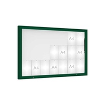 Venkovní vitrína model 1000, 21 x A4, plexi, zelená