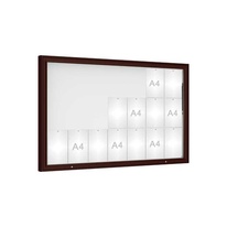 Venkovní vitrína model 1000, 21 x A4, plexi, hnědá