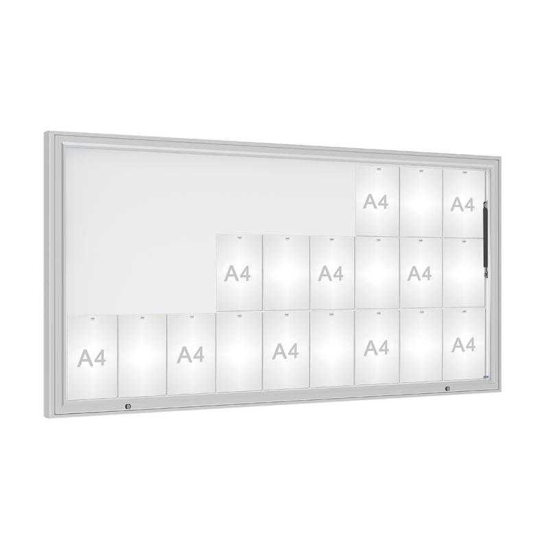 Venkovní vitrína model 1000, 27 x A4, plexi, elox