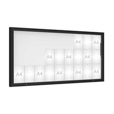 Venkovní vitrína model 1000, 27 x A4, plexi, černá