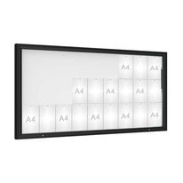 Venkovní vitrína model 1000, 27 x A4, plexi, černá