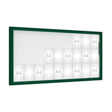 Venkovní vitrína model 1000, 27 x A4, plexi, zelená