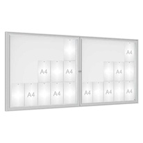 Venkovní vitrína model 1000 dvoukřídlá, 30 x A4, plexi, elox