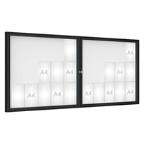 Venkovní vitrína model 1000 dvoukřídlá, 30 x A4, plexi, černá
