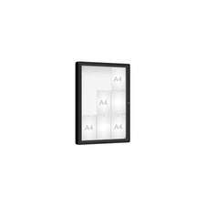Venkovní vitrína model 2000, 9 x A4, plexi, černá