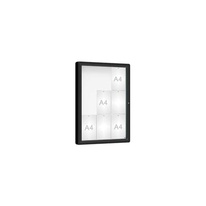 Venkovní vitrína model 2000, 9 x A4, plexi, černá