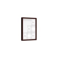 Venkovní vitrína model 2000, 9 x A4, plexi, hnědá