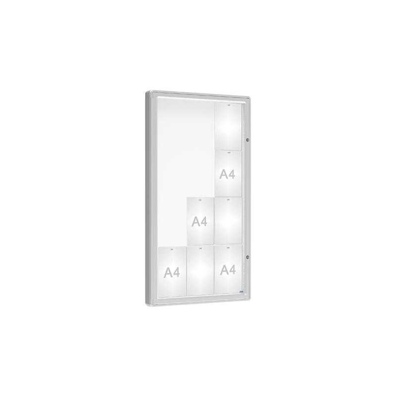 Venkovní vitrína model 2000, 12 x A4, plexi, elox