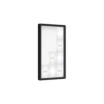 Venkovní vitrína model 2000, 12 x A4, plexi, černá