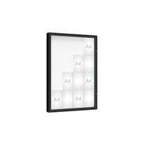 Venkovní vitrína model 2000, 16 x A4, plexi, černá