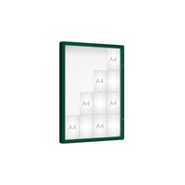 Venkovní vitrína model 2000, 16 x A4, plexi, zelená
