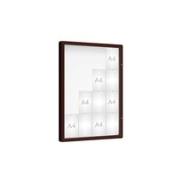 Venkovní vitrína model 2000, 16 x A4, plexi, hnědá