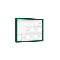 Venkovní vitrína model 2000, 18 x A4, plexi, zelená