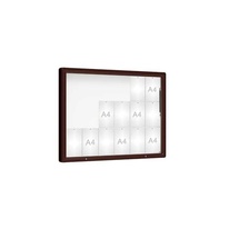 Venkovní vitrína model 2000, 18 x A4, plexi, hnědá