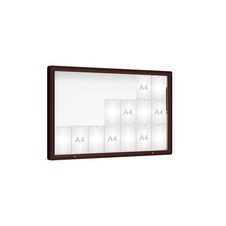 Venkovní vitrína model 2000, 21 x A4, plexi, hnědá