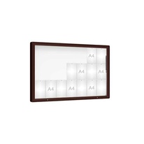 Venkovní vitrína model 2000, 21 x A4, plexi, hnědá