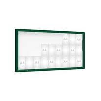 Venkovní vitrína model 2000, 27 x A4, plexi, zelená