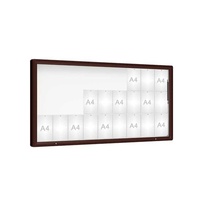 Venkovní vitrína model 2000, 27 x A4, plexi, hnědá