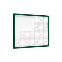 Venkovní vitrína model 2000, 28 x A4, plexi, zelená