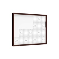 Venkovní vitrína model 2000, 28 x A4, plexi, hnědá